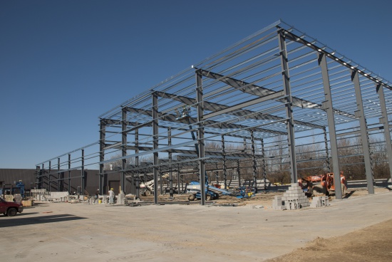 Framing for the new addition to NPK's Northfield facility - October 2016