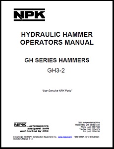 GH3-2 Hydraulic Hammer Operators Manual