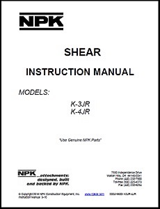 Demolition Shear Instruction Manual